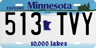 MN license plate 513TVY