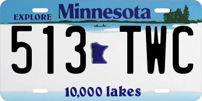 MN license plate 513TWC