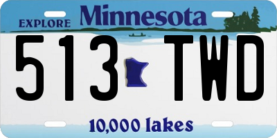 MN license plate 513TWD