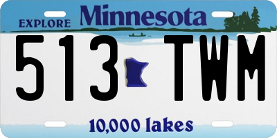 MN license plate 513TWM