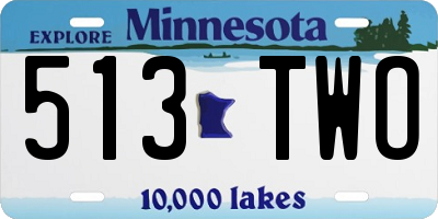 MN license plate 513TWO