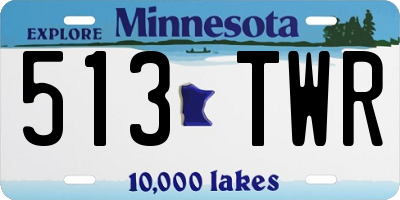 MN license plate 513TWR
