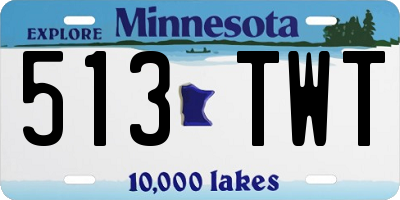 MN license plate 513TWT