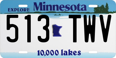 MN license plate 513TWV