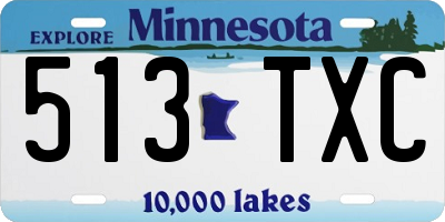 MN license plate 513TXC