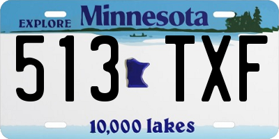 MN license plate 513TXF