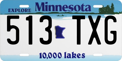 MN license plate 513TXG