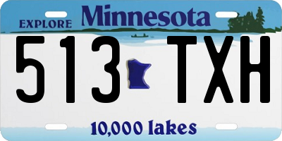 MN license plate 513TXH