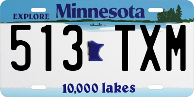 MN license plate 513TXM