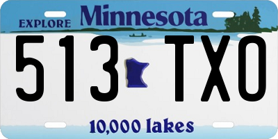 MN license plate 513TXO