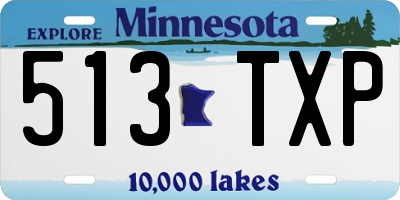 MN license plate 513TXP