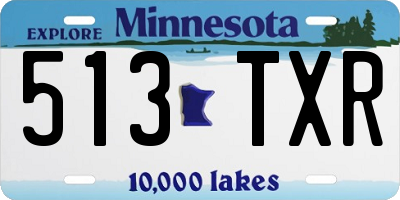 MN license plate 513TXR