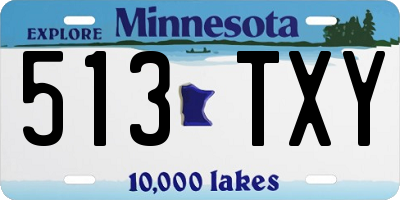 MN license plate 513TXY