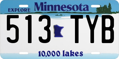 MN license plate 513TYB