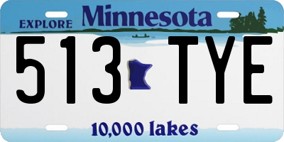 MN license plate 513TYE