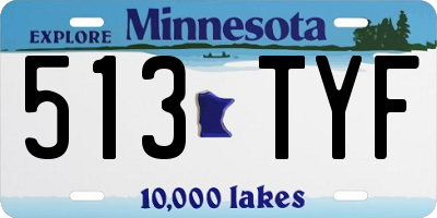 MN license plate 513TYF