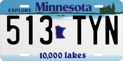 MN license plate 513TYN