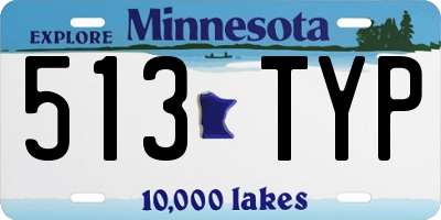 MN license plate 513TYP