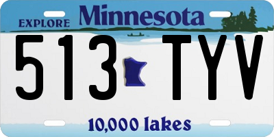 MN license plate 513TYV