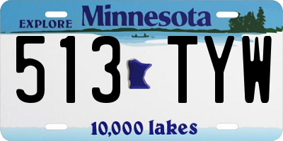 MN license plate 513TYW