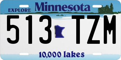 MN license plate 513TZM