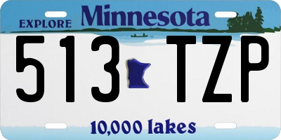 MN license plate 513TZP