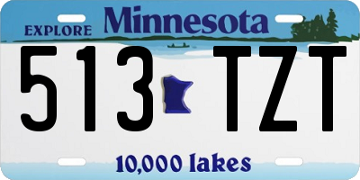 MN license plate 513TZT