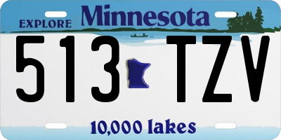 MN license plate 513TZV