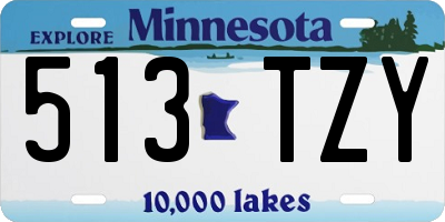 MN license plate 513TZY