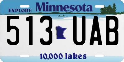 MN license plate 513UAB