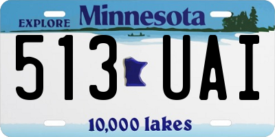 MN license plate 513UAI