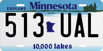 MN license plate 513UAL