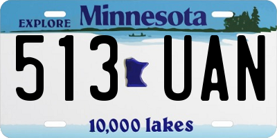 MN license plate 513UAN