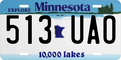 MN license plate 513UAO