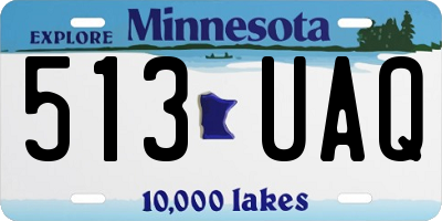 MN license plate 513UAQ