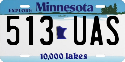 MN license plate 513UAS