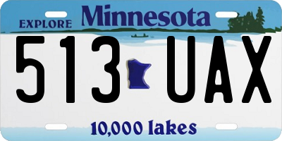 MN license plate 513UAX