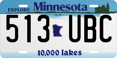 MN license plate 513UBC
