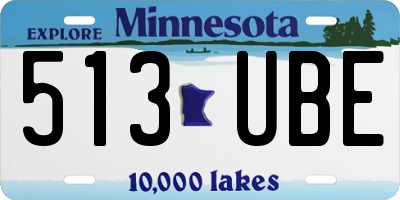 MN license plate 513UBE