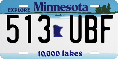 MN license plate 513UBF