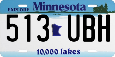 MN license plate 513UBH