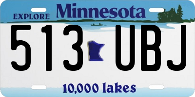 MN license plate 513UBJ