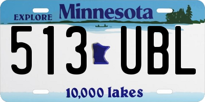MN license plate 513UBL