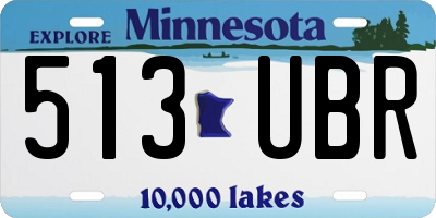 MN license plate 513UBR