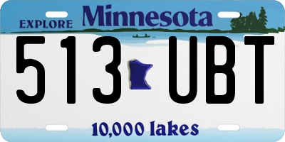 MN license plate 513UBT