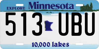 MN license plate 513UBU