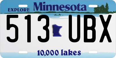 MN license plate 513UBX