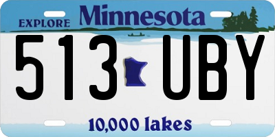 MN license plate 513UBY