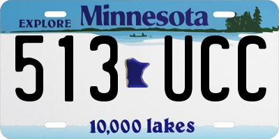 MN license plate 513UCC