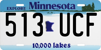 MN license plate 513UCF